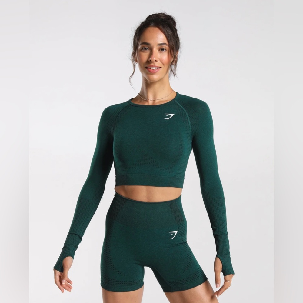 NWT Gymshark Vital Seamless 2.0 Top- teal, size small